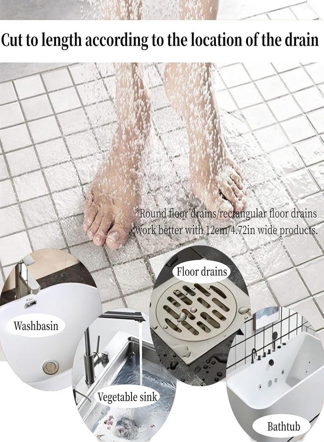 Dec Kitchenpro Disposable Shower Drain Sticker - Self-Adhesive Hair Catcher Mesh with Cleaning Shovel - Waterproof Sink Strainer for Bathroom and Kitchen - Clog Prevention Filters (Long) - Image 3